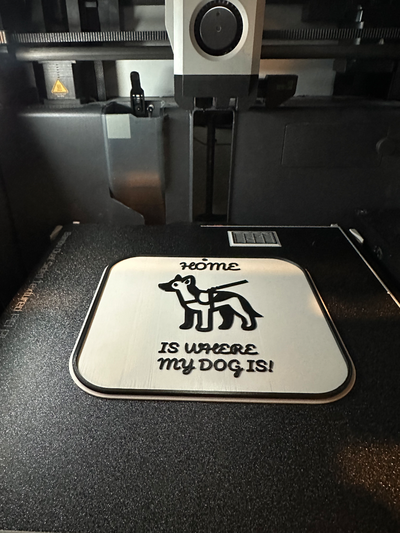 chien signe by truc électrique art panneaux logos faire makerlab allemand berger 3d print model - Mito3D