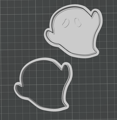 ghost cookie cutter - ver a by veesjo tools halloween 3d print model - Mito3D