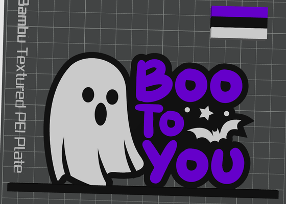 halloween boo to sign by michaelrousseau3d art signs & logos 2023 ghost decoration 3d print model - Mito3D