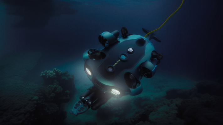qysea robótico braço corte garra remixado by tecnerd passatempo faça robótica zangão v6 veículo embaixo agua rov drone subaquático v6s go evo especialista v 3d print model - Mito3D