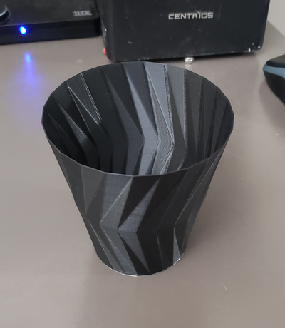 chevron tazza or vaso by spettri arte modelli 3d print model - Mito3D