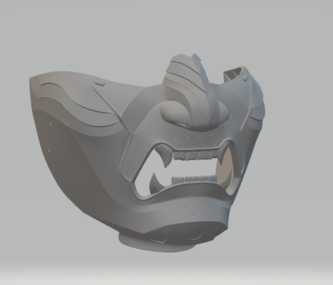 fantasma mascarar of tsushima remixado by malva adereços cosplays máscaras capacetes 3d print model - Mito3D