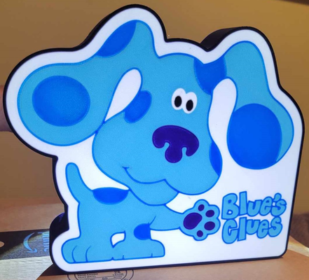 blue's clues lightbox by geek3designs household decor blue blues clue light lamp led dog cartoon kids tv 3d print model - Mito3D