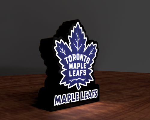 toronto maple leafs led lightbox by mfdesigns3d art signs & logos light box 3d print model - Mito3D