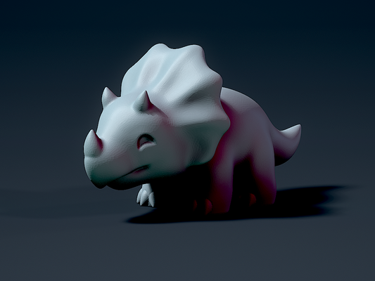carina triceratopo by minishev miniature animali 3d print model - Mito3D