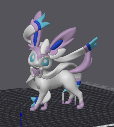 sylveon - colorized 1 ams by timmitomba art sculptures pokemon color diy figur 3d print model - Mito3D