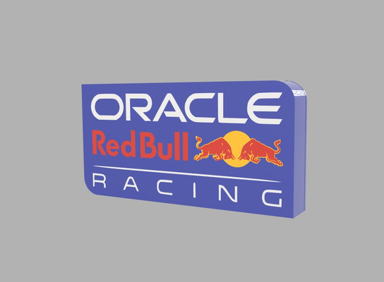 red bull racing lightbox by emerge in 3d art signs & logos redbull redbullracing drink energydrink f1 formula1 3d print model - Mito3D