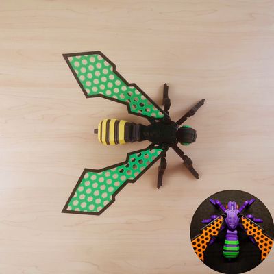 bourdon assemblable articulé by gros assiette poulet éducation biologie cyberpunk abeille diy assemblée mécanique insecte conception loisir 3d print model - Mito3D
