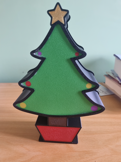 christmas tree led lamp by nerro3d household decor lampara navidad arboldenavidad lamp 3d print model - Mito3D