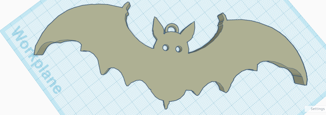 simple halloween bat by thomson oz household festivities halloweenbat 3d print model - Mito3D
