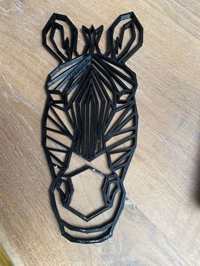 geométrico cebra by klopdv arte 2d animal 3d print model - Mito3D
