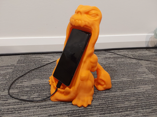 dämonisch handy halter unterstützung by pixelbucket werkzeuge halloween 2023 zelle telefon stand 3d print model - Mito3D