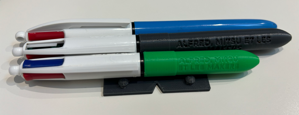 büyük vücut bic 4 renkler by fred eric hobi kendin yap dolma kalem 3d print model - Mito3D