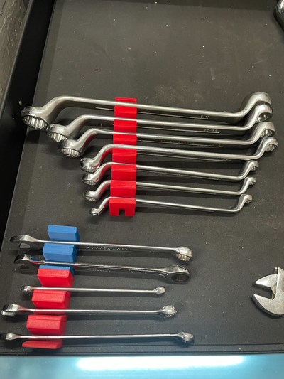 modular wrench holder - magnetic version remixed by lukelvsq5 tools organizers wrenches toolbox tool organizer organization mechanical 3d print model - Mito3D