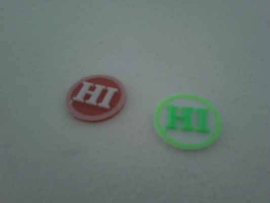 pequeña hi moneda by arduino chico arte insignias hicoin 3d print model - Mito3D