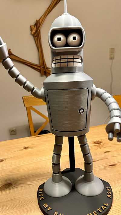 juerga estante soporte citar by habituado juguetes juegos caracteres metal futurama robot futuromabender 3d print model - Mito3D
