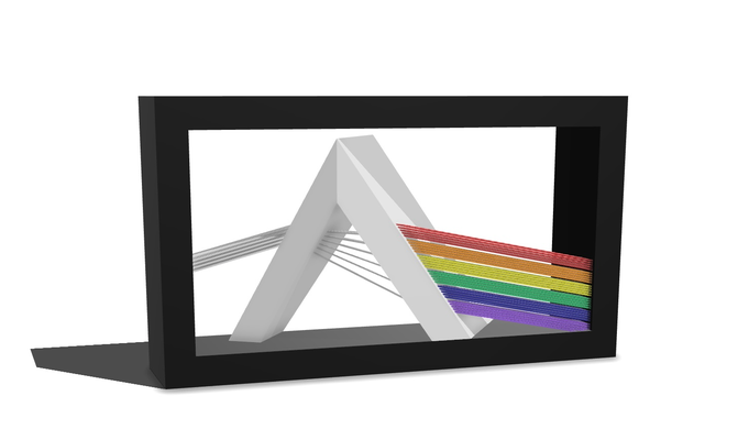 prisma zeichenfolge kunst by 3d modelle anzeige farbe drucken 3d print model - Mito3D