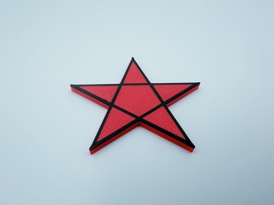 pentagrama refrigerador imán by faro aditivo arte señales logos satánico oculto 3d print model - Mito3D