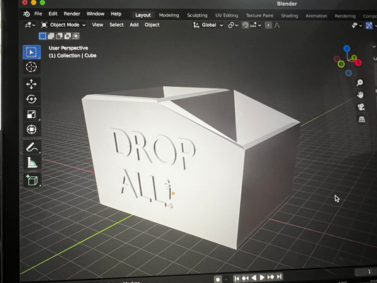 drop by fired up 3d printing household office box holder dropbox pencil 3d print model - Mito3D