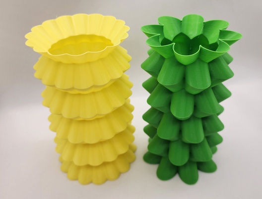 çiçek taç yaprağı sarmal vazolar by üçlü atölye sanat heykeller vazo vazemode saksı spiral çiçek vazosu vazemodeprinting vazomodeprint 3d print model - Mito3D
