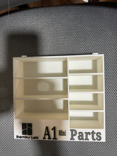 grand espace rangement pièces boîte a1 mini by big daddy 3d imprimante accessoires poubelle organisateur 3d print model - Mito3D