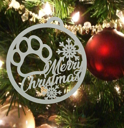 merry christmas ornament dog by grumpy ol vet printing household decor ornaments 3d print model - Mito3D