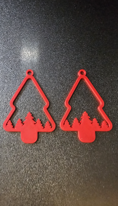 christmas tree ornament pendant keychain by geeklabs art signs & logos 2023 cute xmas xmastree 3d print model - Mito3D