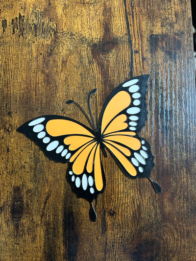 kelebek by yavaş konuşma atölye sanat 2d kelebekler uçmak güzel renk çocuklar dekor gökyüzü ams 3d print model - Mito3D
