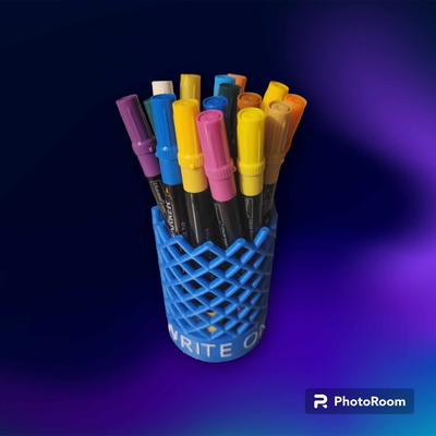 pencil holder write on by ntcountrycreations household office 3d print model - Mito3D
