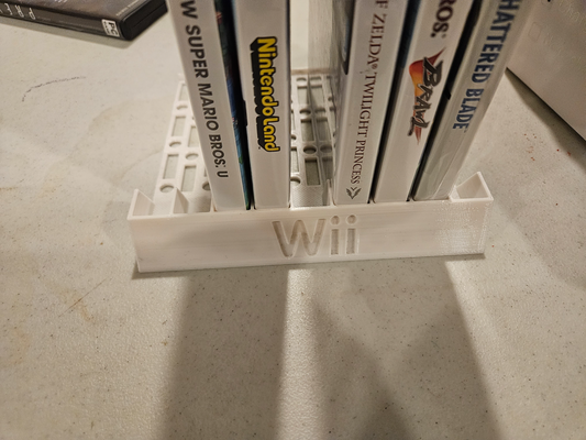 nintendo wii - game case holder minimalist by cbutters toys & games 3d print model - Mito3D