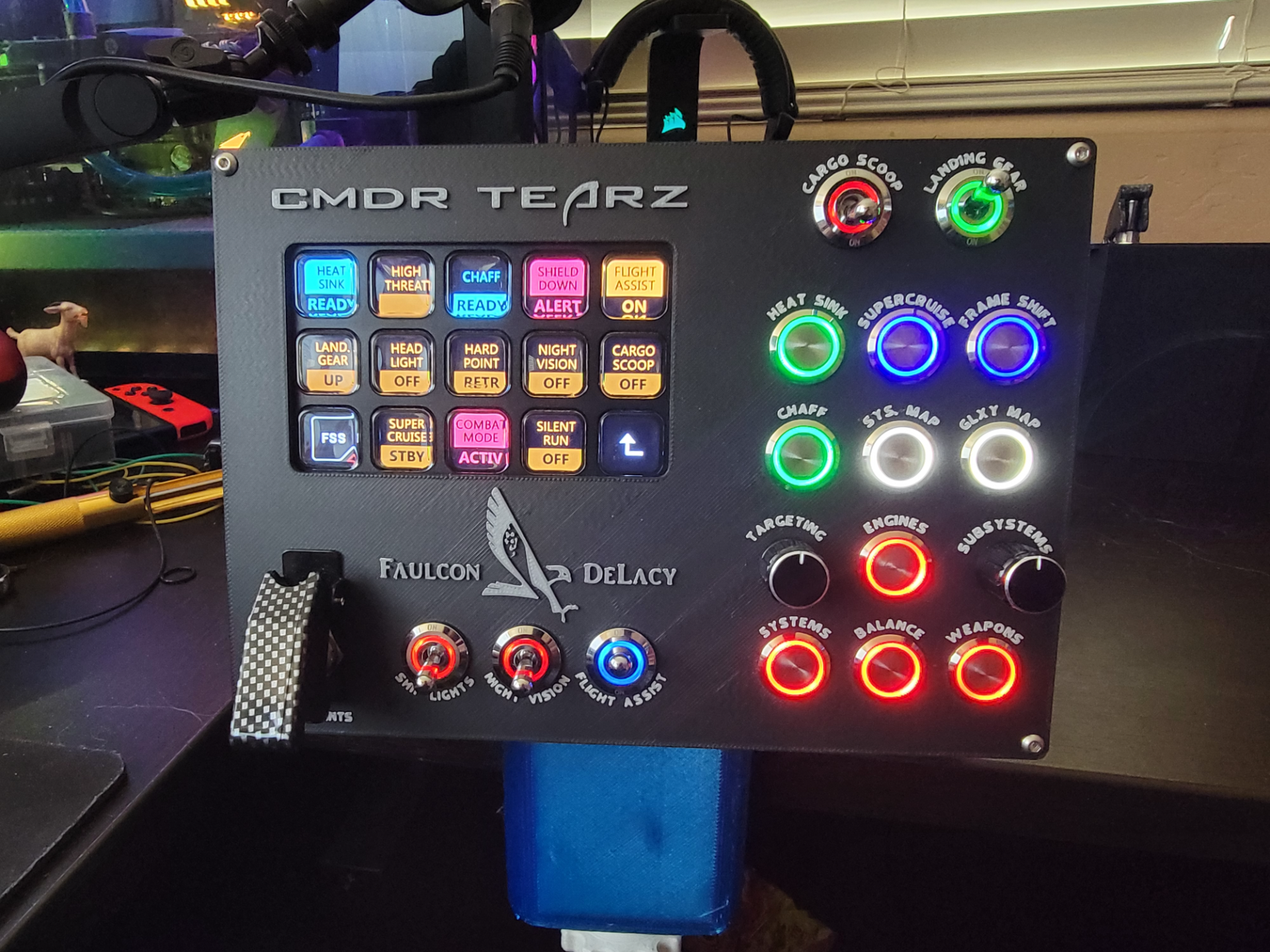 sim button box w stream deck by tearz89 hobby & diy electronics racing streamdeck flight flightcontroller elite star project 3D print model - Mito3D