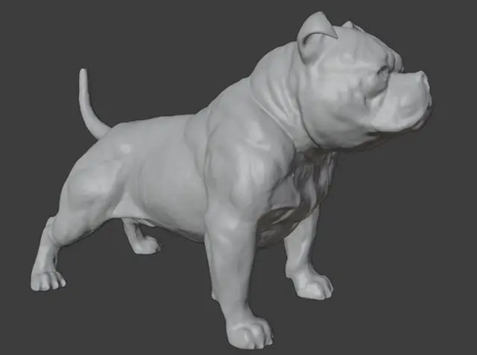 bulldog yeniden karıştırılmış by rrenwick72 sanat heykeller 3d print model - Mito3D