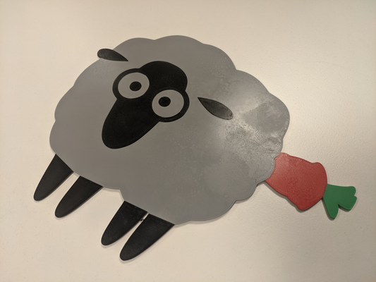 cenoura ovelha prato by lua sorte arte sinais logotipos logotipo engraçado 3d print model - Mito3D
