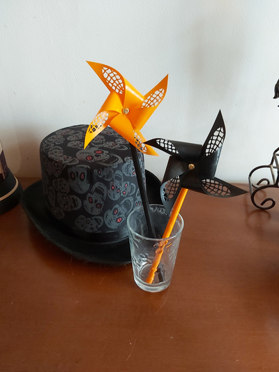 halloween spider windmill by mimi home decoration household festivities kid gift 3d print model - Mito3D