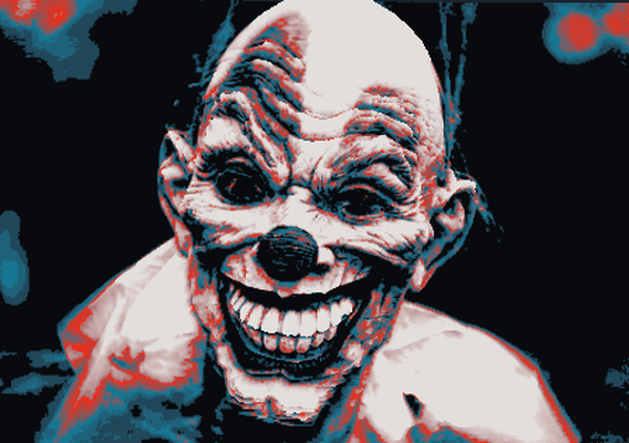 hueforge clown halloween by igh0st art models hue forge scary 3d print model - Mito3D