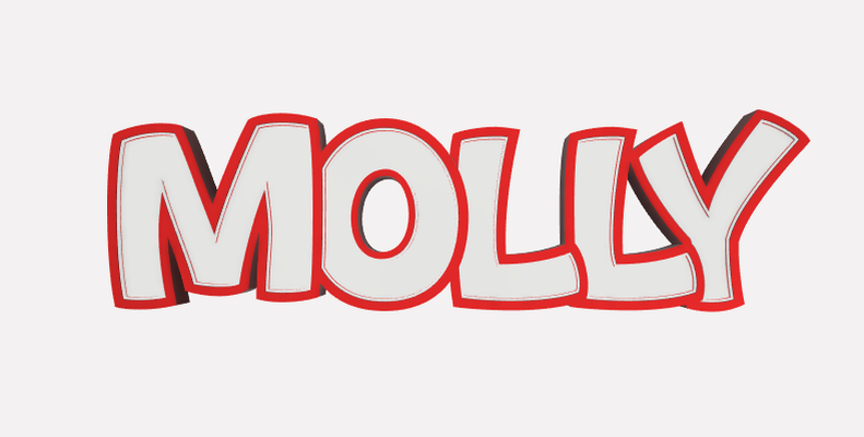 molly by didoucrazyfrog11 ev halkı dekor lettre i̇sim ledler boite armatür 3d print model - Mito3D