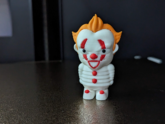 pennywise clown by bazzlington art sculptures horror movie scary halloween 3d print model - Mito3D