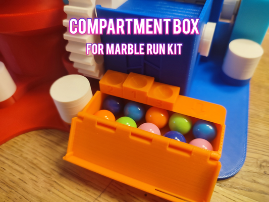 compartment box marble run 003 kit by bambam design toys & games hinge lid ball components printinplace bambulab tuning 3d print model - Mito3D