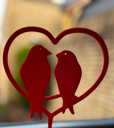 l'amour oiseaux valentin décoration cœur by 3ddaniel ménage décor cadeau saint oiseau 3d print model - Mito3D