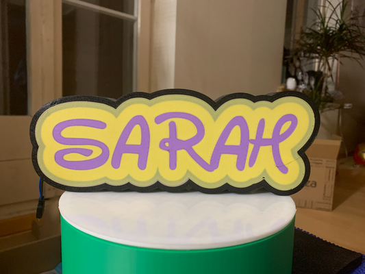 sarah lamba by kurutma makinesi sanat işaretler logolar kız arkadaşı 3d print model - Mito3D