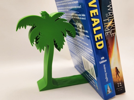 palm tree bookends by triplegworkshop art sculptures plant reading beach bookend books bedroom bookshelf study tropical bookendstop bookened 3d print model - Mito3D