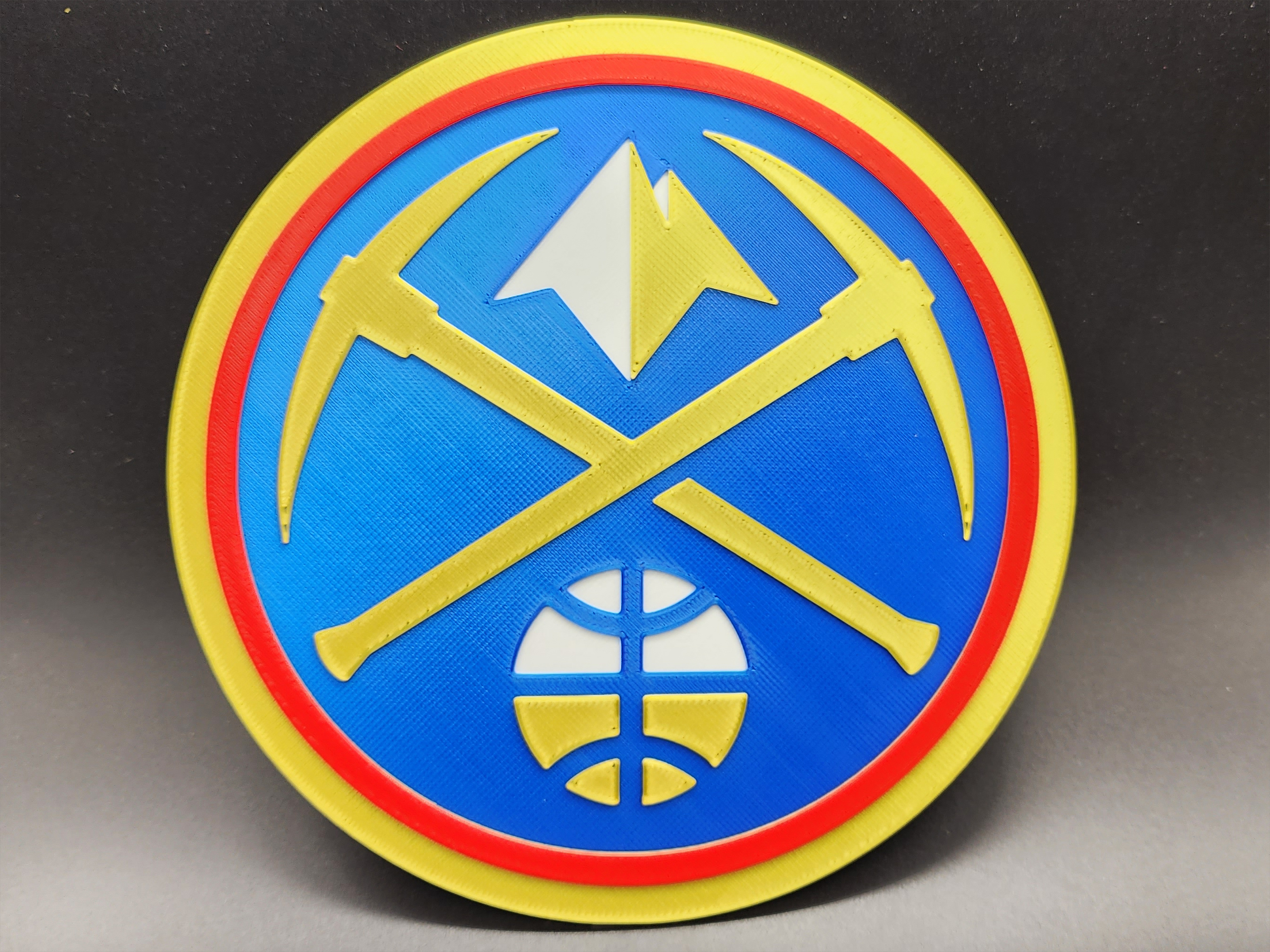 denver külçeler logo 4 renk by üçlü atölye sanat işaretler logolar duvar renkli oyun top spor asılı garaj spor dalları şampiyon sanatı nba basketbol colorado us ulusal insan mağarası alan finaller 3D print model - Mito3D