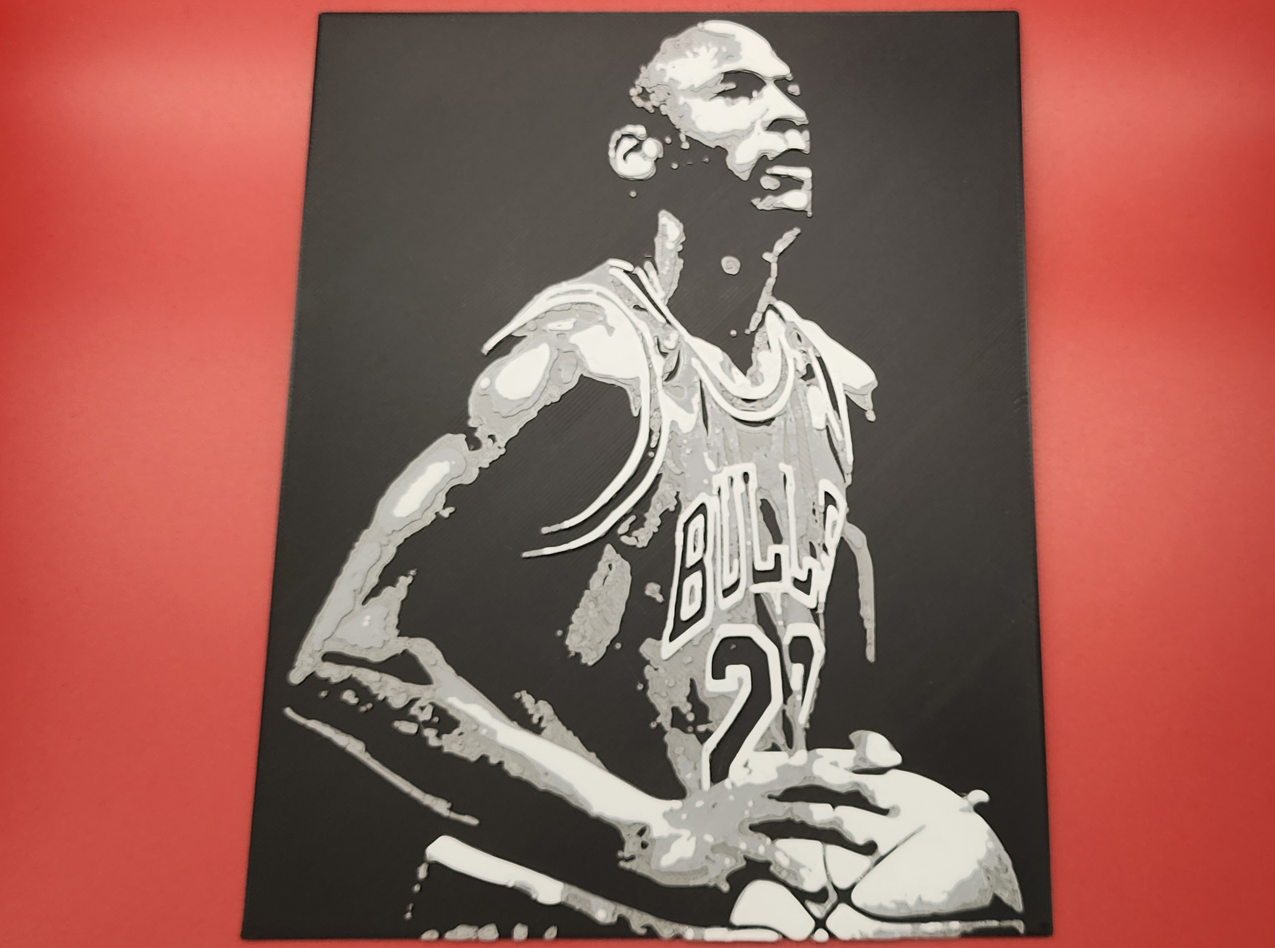 michael jordan hall of fame 4 color by triplegworkshop art signs & logos decoration wall youtube multicolor ball easy collection basket sports change mike wallart chicago nba youtuber goat basketball bulls chicagobulls youtubevideo epic mancave gallery mj fineart halloffame 3D print model - Mito3D