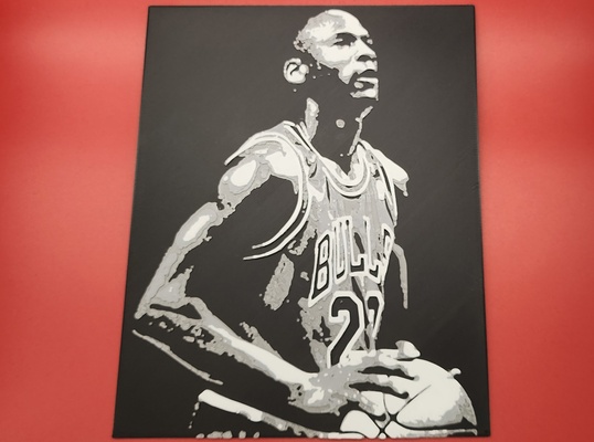 michael jordan hall of fame 4 color by triplegworkshop art signs & logos decoration wall youtube multicolor ball easy collection basket sports change mike wallart chicago nba youtuber goat basketball bulls chicagobulls youtubevideo epic mancave gallery mj fineart halloffame 3d print model - Mito3D