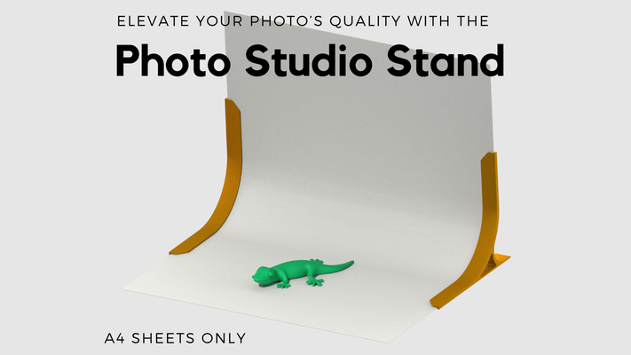 photo studio stand a4 sheets by franceschellifederico tools photobooth background gadget easy tool featured 3d print model - Mito3D