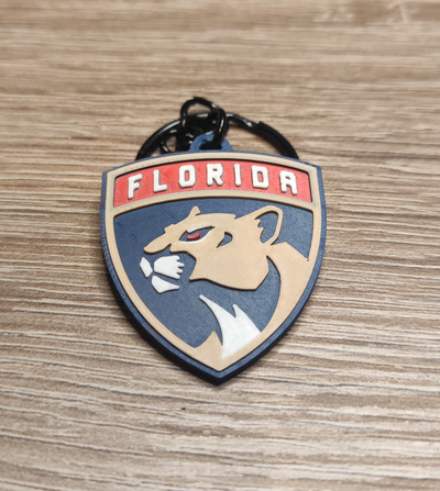 florida panthers keychain by carlson art signs & logos keyrings key accessory nhl 3d print model - Mito3D