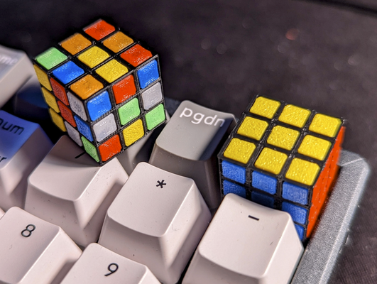 rubiks cube keycap by blecheimer hobby & diy rubikscube rubik 3d print model - Mito3D