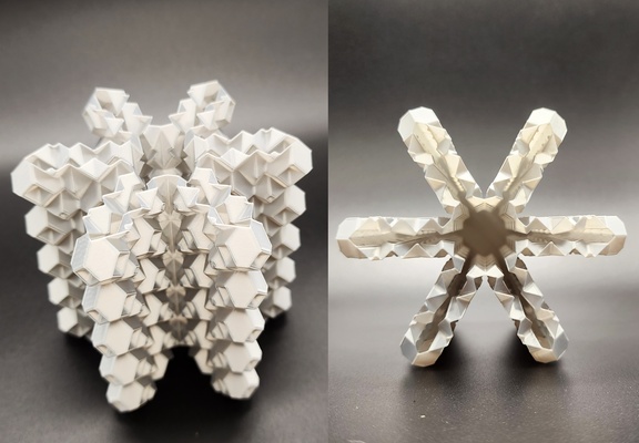 4 000 faset kar tanesi sarmal vazo by üçlü atölye sanat heykeller yönlü heykel vazemode spiral çiçek vazosu vazemodeprinting 3d print model - Mito3D