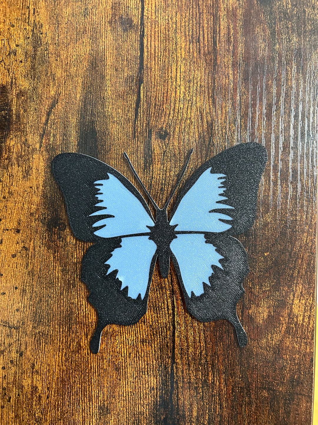 black blue butterfly by slowpoke's workshop art 2d butterflies fly sky 3D print model - Mito3D