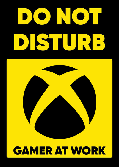 xbox game sign do disturb room by 3d prints week art signs & logos gamer videogame 2d wall home decor playstation nintendo 3d print model - Mito3D
